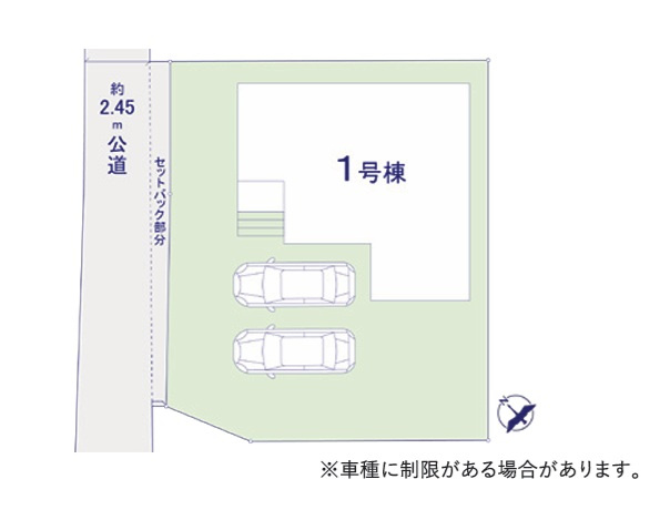 ケイアイフィット　那珂市菅谷　11期 　限定1棟！の区画図|並列駐車可能なカースペースを確保。毎日のお車の出し入れがストレスなく行えます！
内覧可能です。ご予約はHPから、またお電話でも、お気軽にどうぞ。