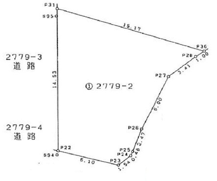堺市北区金岡町　売土地の区画図
