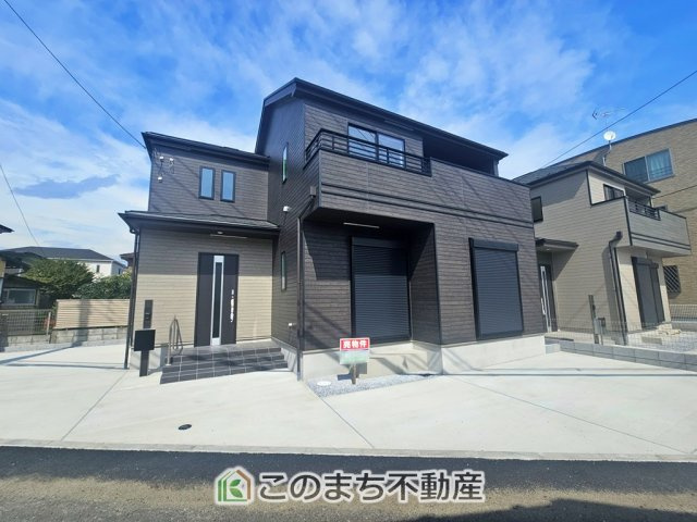 ハートフルタウン宇都宮市上戸祭町2期　A号棟の外観|"建物完成につきご内覧可能です！
飽きのこないシンプルな外観と
閑静な住宅街は永住の地にピッタリです♪"
