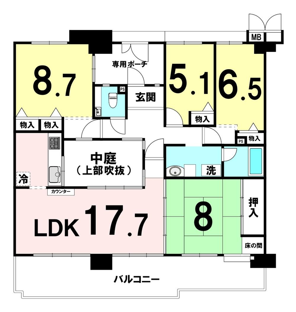 レックスガーデン守山弐番館の間取り