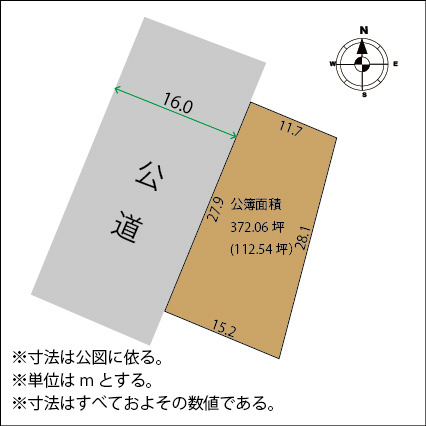 足利市利保町１丁目の売地の土地図