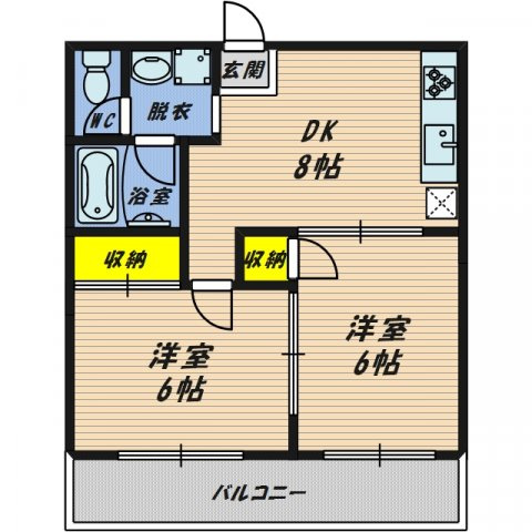 【間取り】 | ハイツプライム