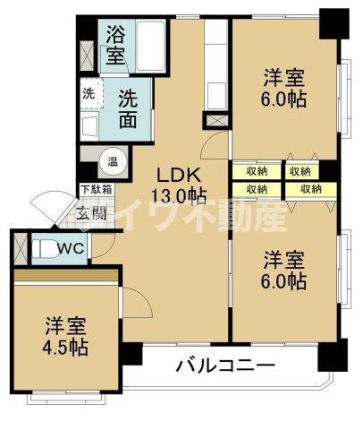 リバーサイドマンションの間取り
