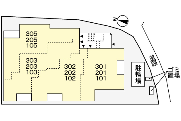 マヨール御舟町の区画図