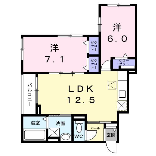 マヨール御舟町の間取り