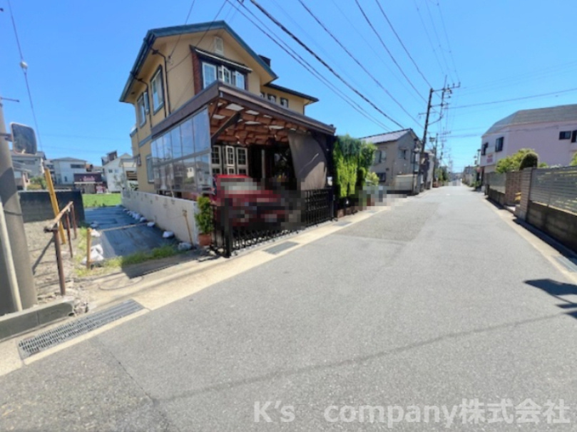 高座郡寒川町岡田2丁目　建築条件なし　売地の前面道路含む現地写真|前面道路の様子です◇