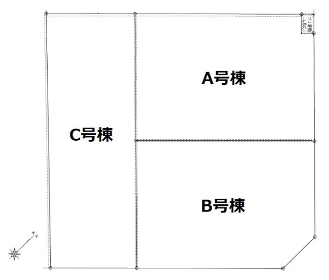 【区画図】 | 練馬区豊玉南２丁目　新築戸建て　A号棟 | A号棟：教育施設も充実の子育てしやすいエリアになります