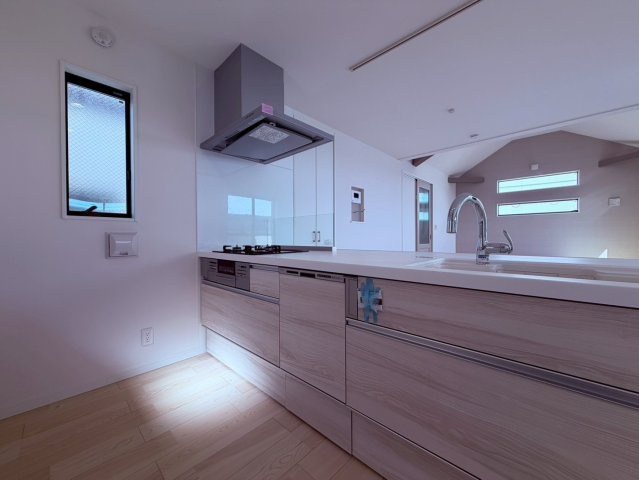 【キッチン】 | 練馬区豊玉南２丁目　新築戸建て　A号棟 | 寛ぐ方とお料理をする方の一体感を重視した設計のキッチン