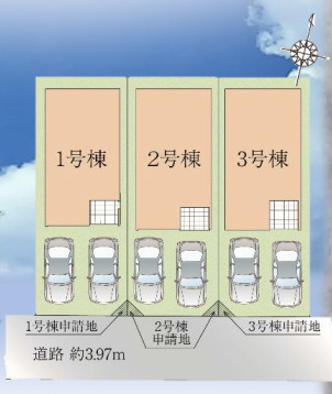 【区画図】 | 福岡市西区小戸3丁目6期　1号棟（全3棟）【仲介手数料無料・0円】 | 区画図です。1号棟