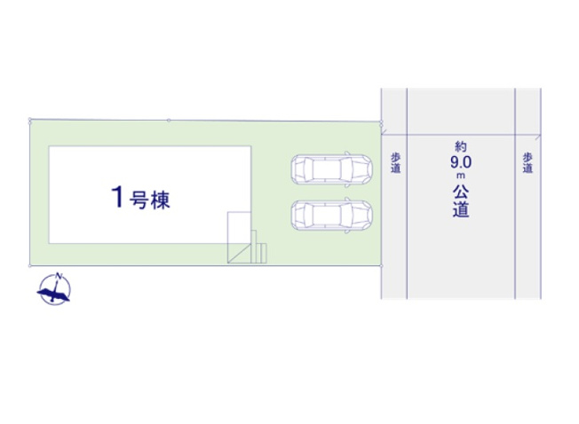 【区画図】 | 春日市塚原台2丁目1期　1号棟（全1棟）【仲介手数料無料・0円】 | 区画図です。1号棟