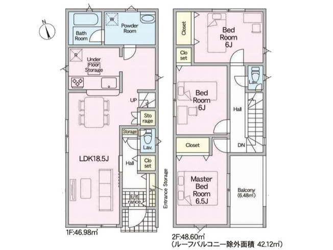 【間取り】 | 山科区北花山市田町　新築戸建
