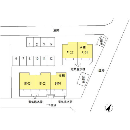 シャルム Ⅱの区画図