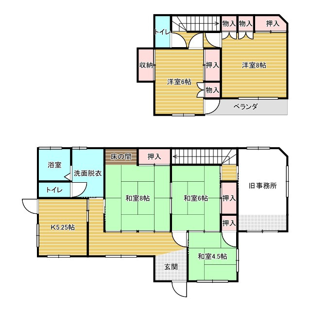 300㎡越えの宅地！　鹿沼市上殿町　中古戸建の間取り