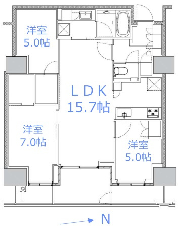 プラウドタワー芝浦の間取り