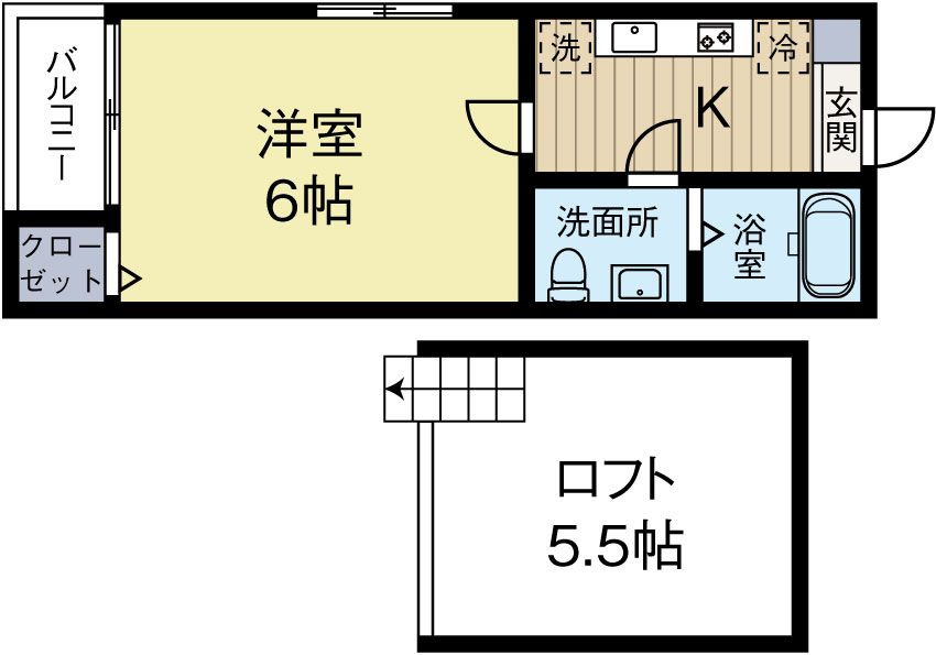 エクラス茶山の間取り