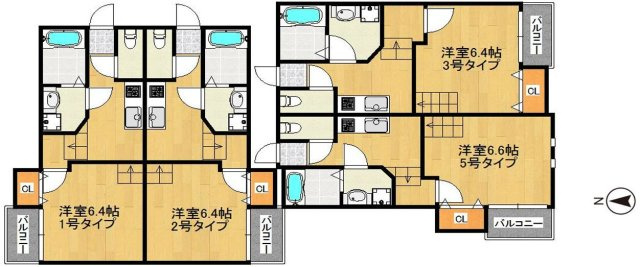 クレオ姪浜七番館の間取り