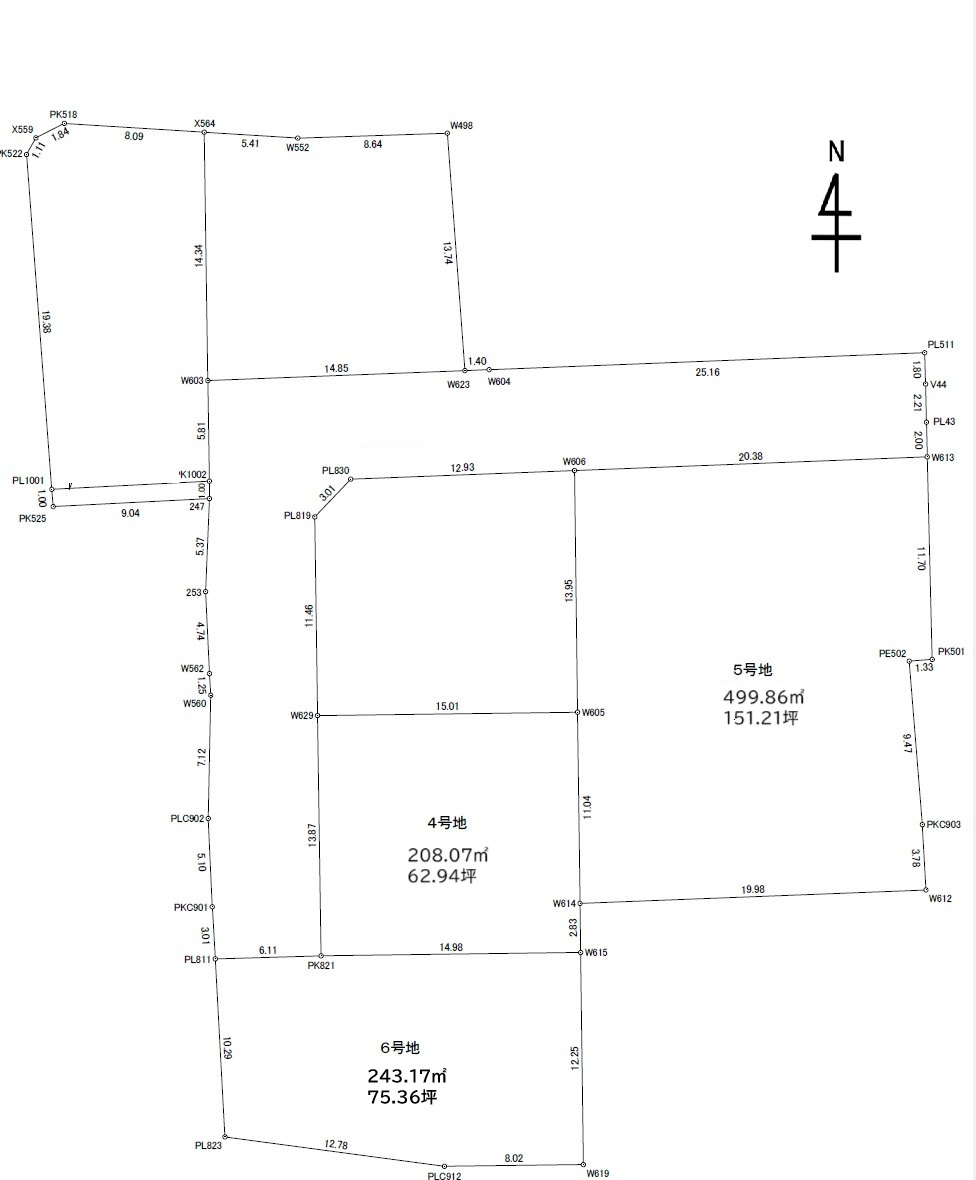 久留米市善道寺町与田分譲地の土地図