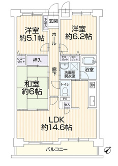 【間取り】 | 【サンマンションアトレ志賀本通】✨️仲介手数料無料✨️東志賀小学校・北陵中学校