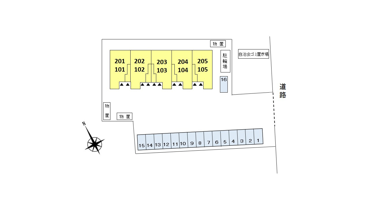 フローラーリアの区画図