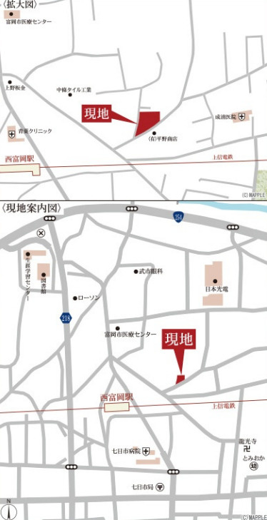 富岡市七日市第11　２号棟(全３棟)　リーブルガーデン　新築建売分譲の地図