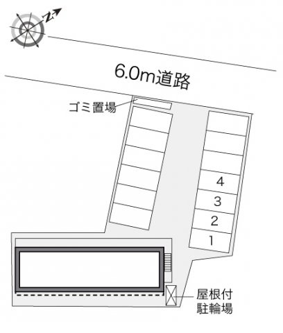 レオパレスブルームの駐車場