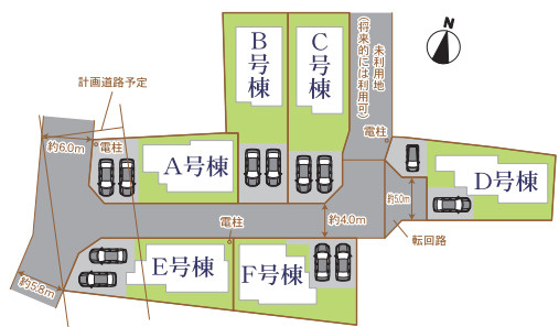 沼津市中沢田Ⅰ　新築戸建　全6棟　F棟　　の区画図