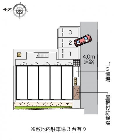 レオパレスプリムローズの駐車場