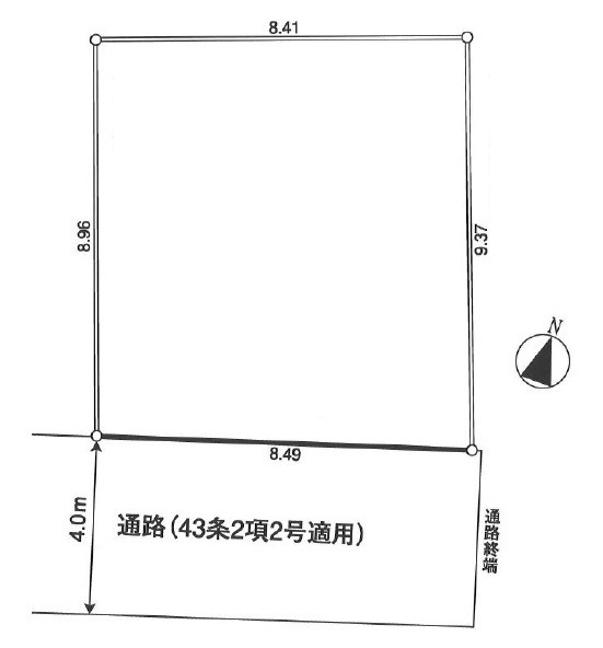 練馬区西大泉6丁目　南道路×整形地　限定1棟の区画図