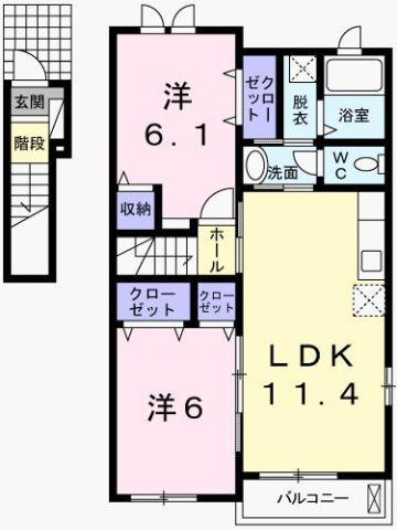 ラフレシールあぼしＣの間取り