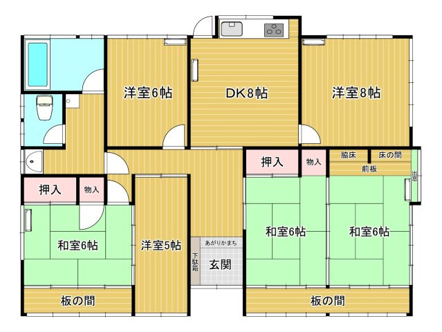 米子市和田町　中古住宅の間取り|平面図