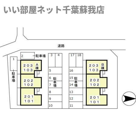 ロイヤルハウスAの区画図