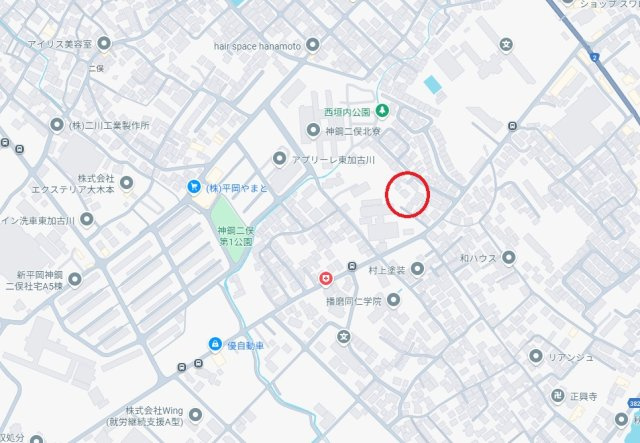 加古川市平岡町山之上　JR「東加古川駅」徒歩18分の地図