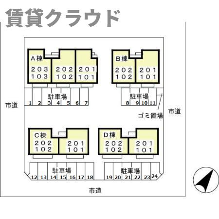 コスモジョイ　Ａの区画図