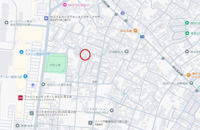 加古川市尾上町池田　　　山陽電鉄「浜の宮駅」徒歩13分の地図