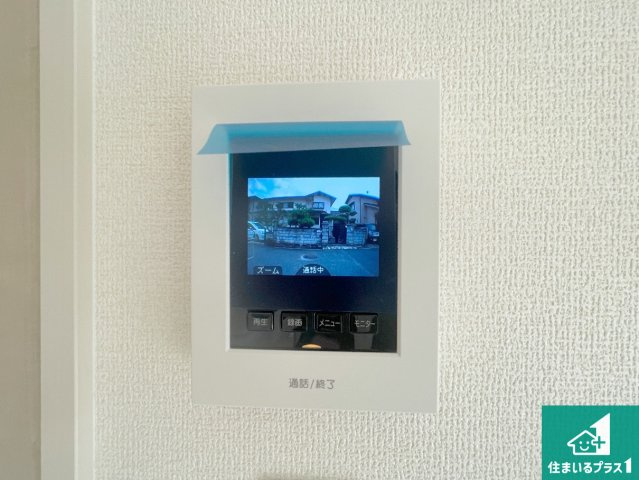 神戸市北区甲栄台　新築一戸建ての防犯設備|カラーモニターインターホン！声だけでなく来訪者の姿や顔がモニターで確認できるので、小さなお子様がいらっしゃるご家庭でも安心できます！