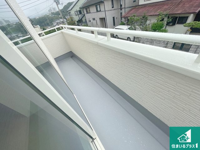 神戸市北区甲栄台　新築一戸建てのバルコニー|ワイドバルコニーは洗濯物を干すスペースが広いのでご家族が多くても安心！