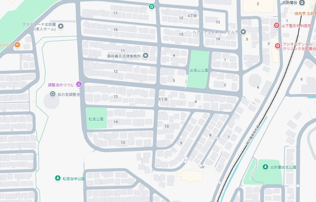 神戸市北区甲栄台　新築一戸建ての地図