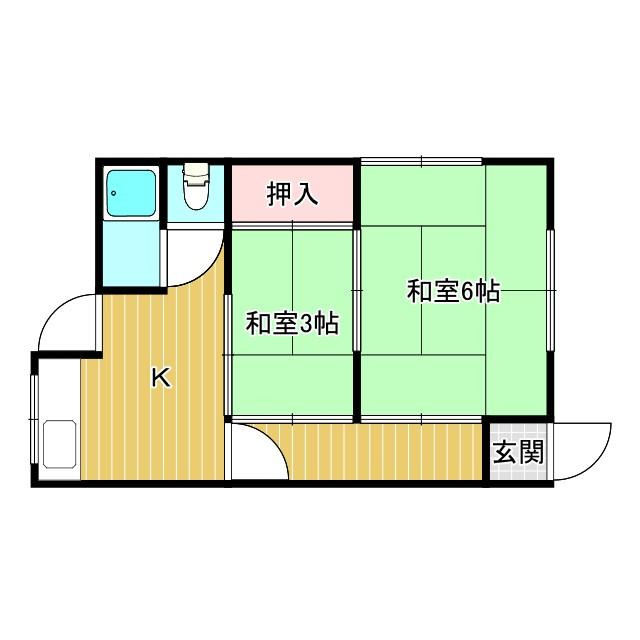 北別府貸家の間取り