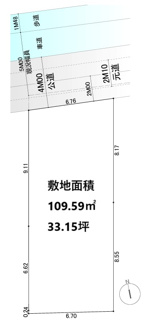 【土地図】 | 【仲介手数料無料！！】八王子市元本郷町４丁目　建築条件付き売地（全１区画）No.1　3190万円
