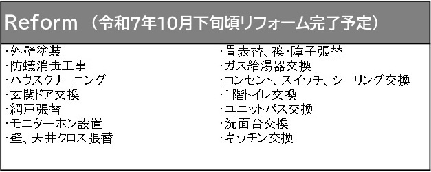 中古戸建　熊谷市押切2546-22（リフォーム住宅）の構造・工法・仕様