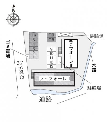 レオパレスラ・フォーレⅠの駐車場