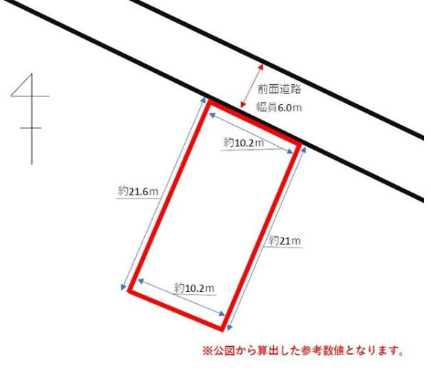 熊谷市別府2丁目　売地の土地図