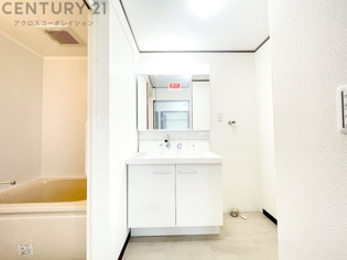 化粧品や洗顔料、歯ブラシなどの必需品をまとめて置ける収納スペースがあり、使用するたびに取り出す手間が省けます。また、水回りのため、濡れても大丈夫な素材が使用されており、お手入れが簡単です。