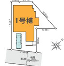 【仲介手数料無料】KIS清瀬市元町第17期全1棟　清瀬市の新築は西武ハウジングの区画図