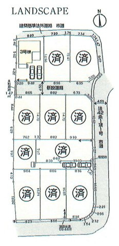 あきる野市牛沼　新築戸建全11棟の区画図