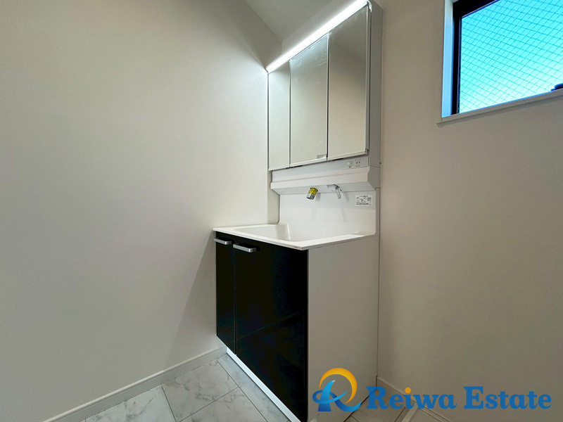 新築戸建　茅ヶ崎市緑が浜の独立洗面台