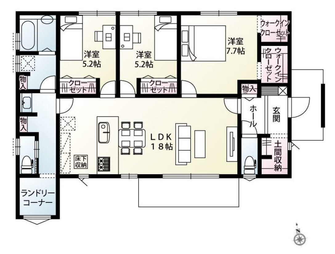 【新築戸建】前橋市箱田町の間取り|■間取り図｜敷地面積：330.40（約99.94坪）　建物面積：92.74（約28.05坪）