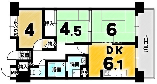 ユニハイム伏見大手筋602号室の外観