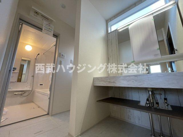 【仲介手数料無料】狭山市富士見２丁目全２棟　２号棟　狭山新築住宅西武ハウジングの脱衣所