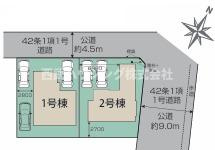 【仲介手数料無料】狭山市富士見２丁目全２棟　２号棟　狭山新築住宅西武ハウジングの区画図